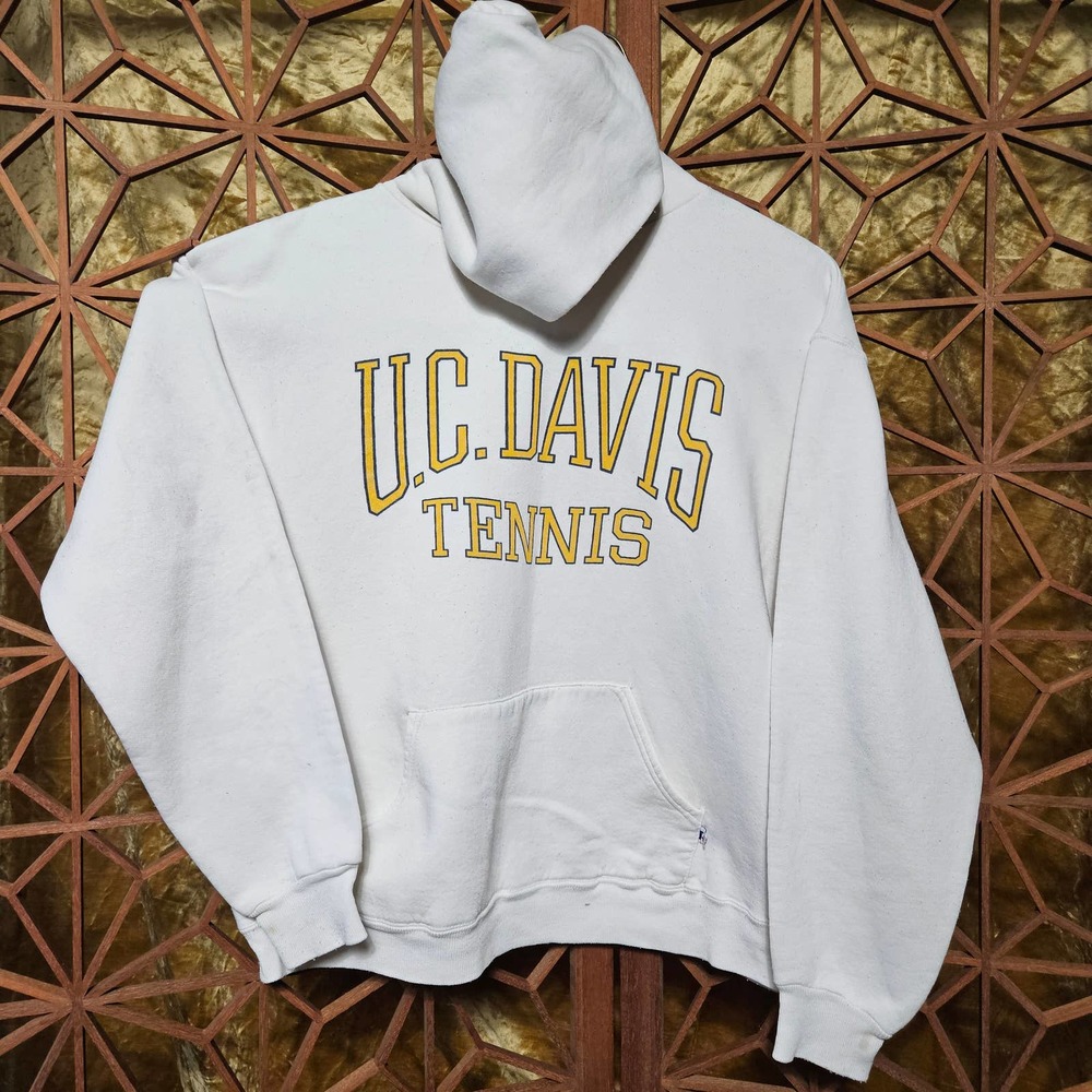 Vintage Russell Made In USA U.C.Davis Tennis Hoodie XL